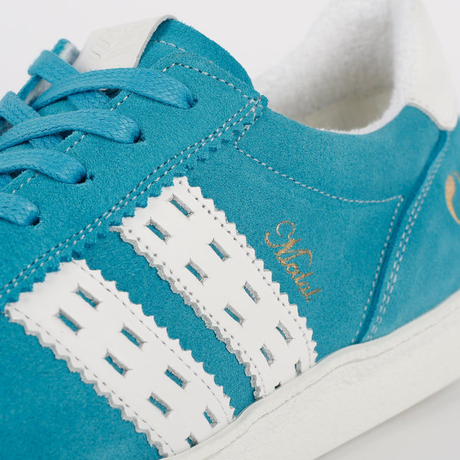 Heren Sneaker Medal - Aqua Blauw/Wit