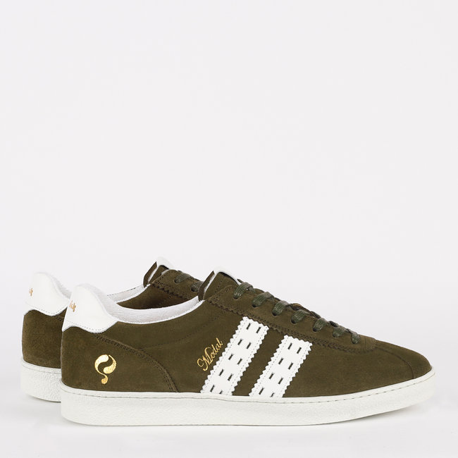 Heren Sneaker Medal - Legergroen/Wit