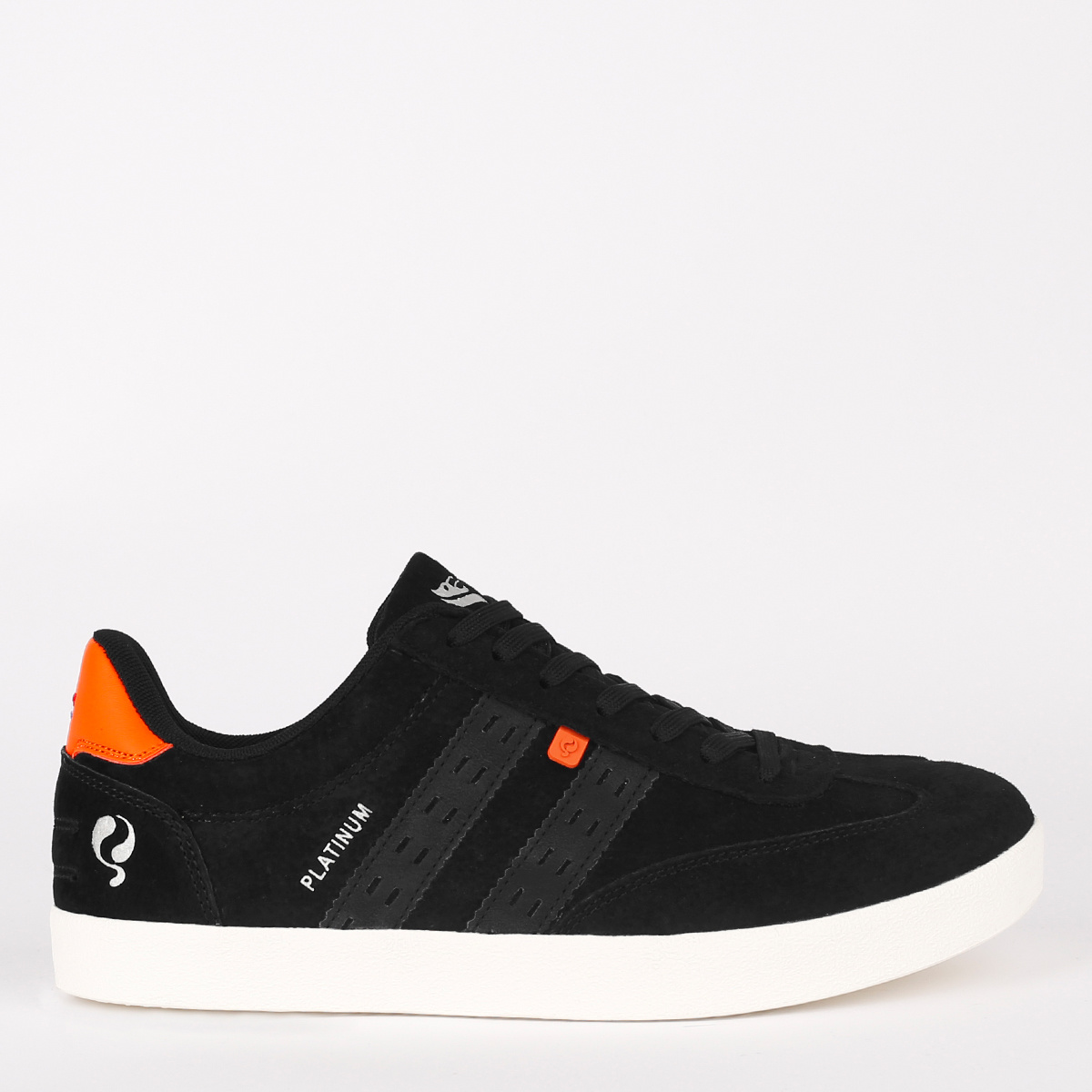 Quick-Q1905 Sale tot 50% | Heren Sneaker Platinum | Zwart/Oranje online kopen