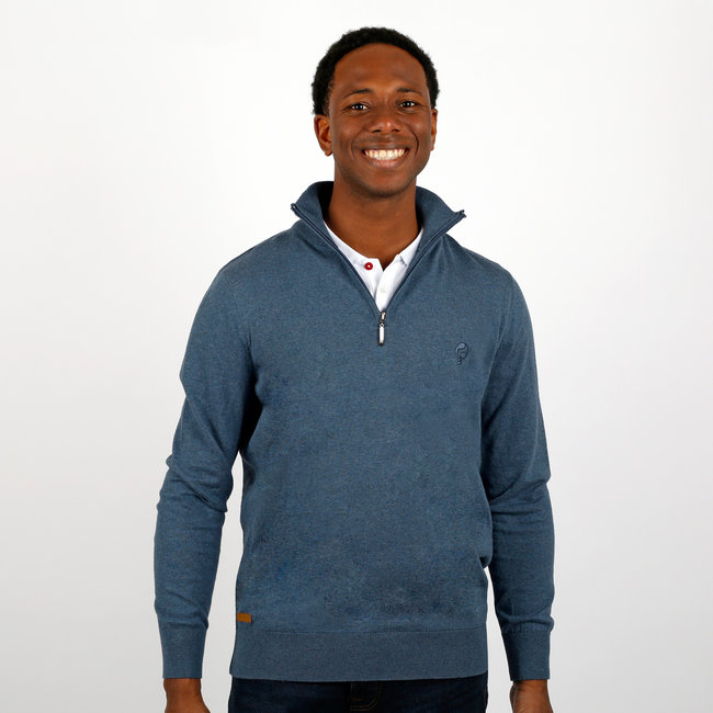 Heren Trui Kralingen - Licht Denim Blauw