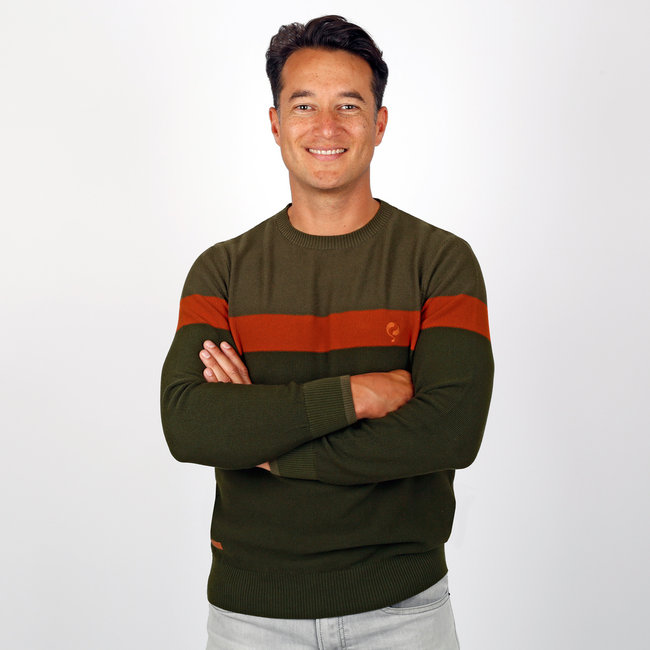 Men's Sweater Eemnes - Dark Army Green/Army Green