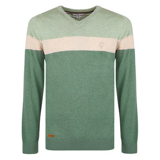 Q1905 Men's Sweater Heemskerk - Oasis Green/Light Green/Light Beige