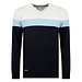 Q1905 Men's Pullover Heemskerk - Darkblue/Whitegrey/Lightblue