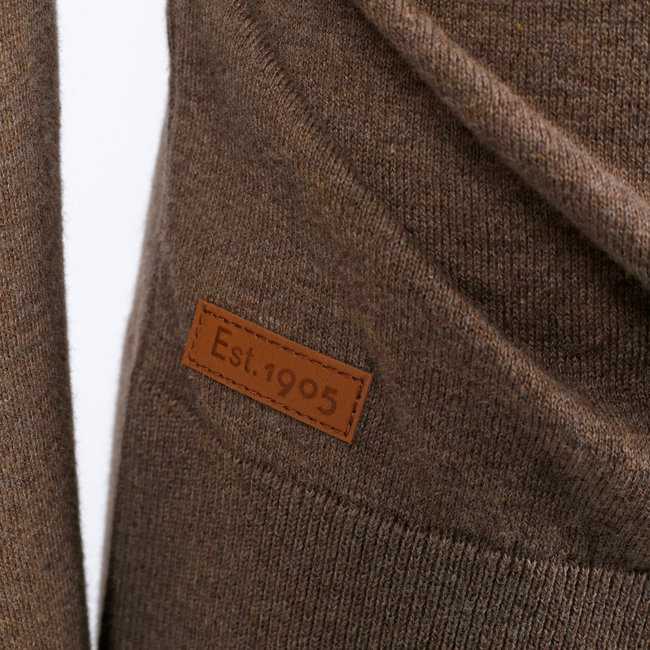 Heren Trui Kralingen - Taupe/Licht Beige/Witgrijs