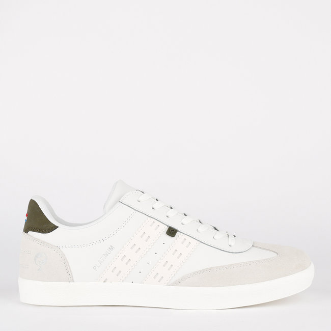 Heren Sneaker Platinum - Wit/Legergroen - Q1905