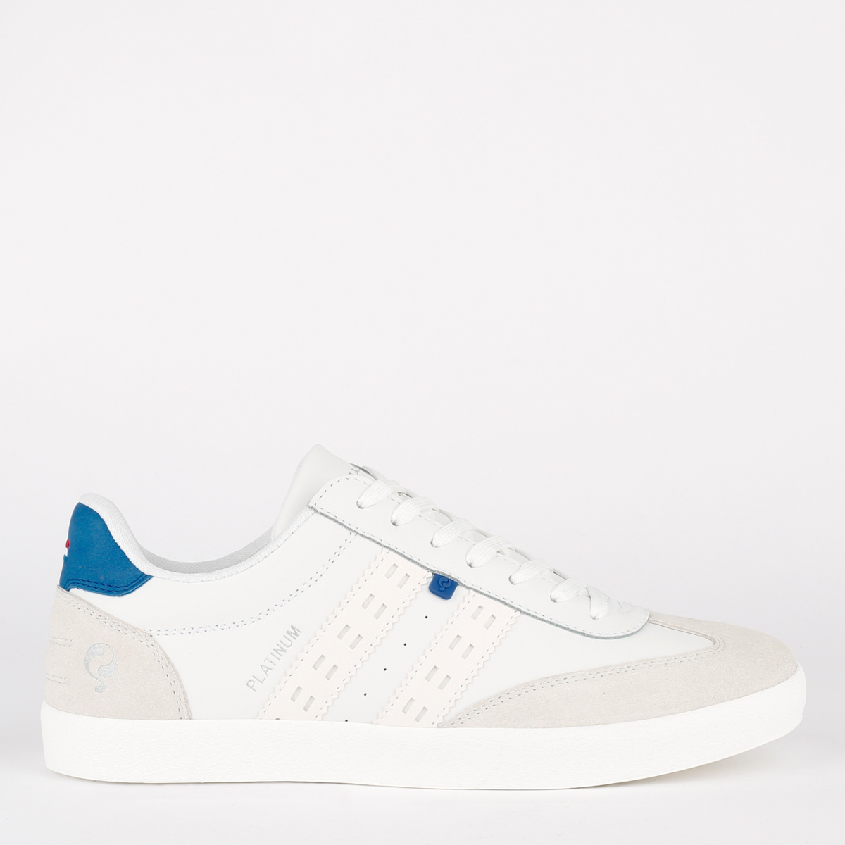 Heren Sneaker Platinum - Wit/Koningsblauw