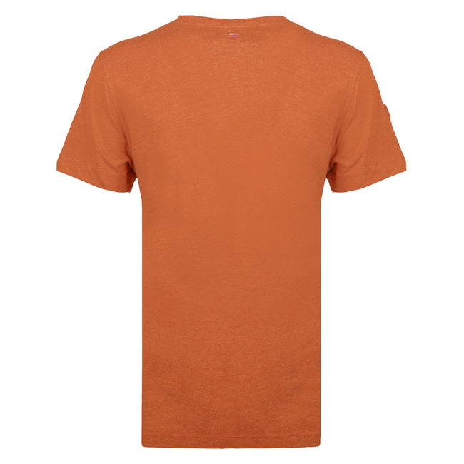 Heren T-Shirt Duinzicht - Koper Oranje