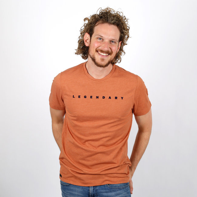 Heren T-Shirt Duinzicht - Koper Oranje