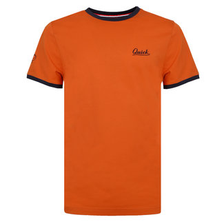 Q1905 Heren T-Shirt Captain - Roest Oranje/Donkerblauw