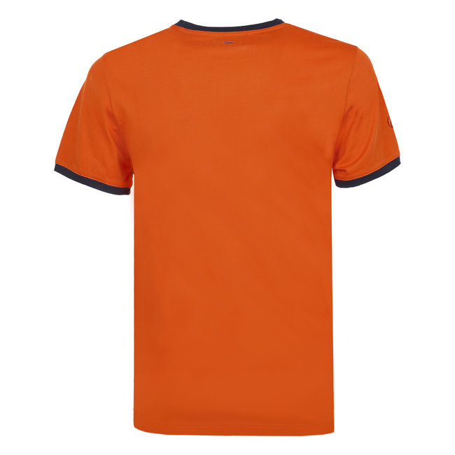 Heren T-Shirt Captain - Roest Oranje/Donkerblauw
