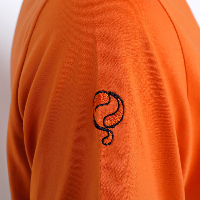 Heren T-Shirt Captain - Roest Oranje/Donkerblauw