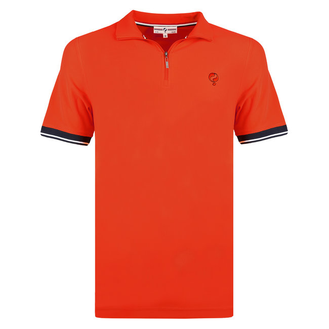 Heren Polo Stroke - Oranje Rood