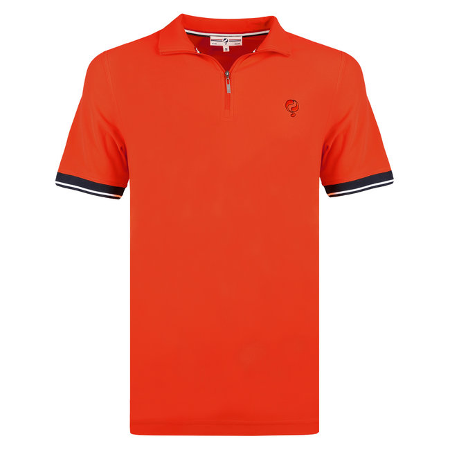 Men's Polo Stroke - Orange Red