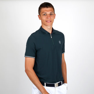 Q1905 Heren Polo Stroke - Jeans Blauw