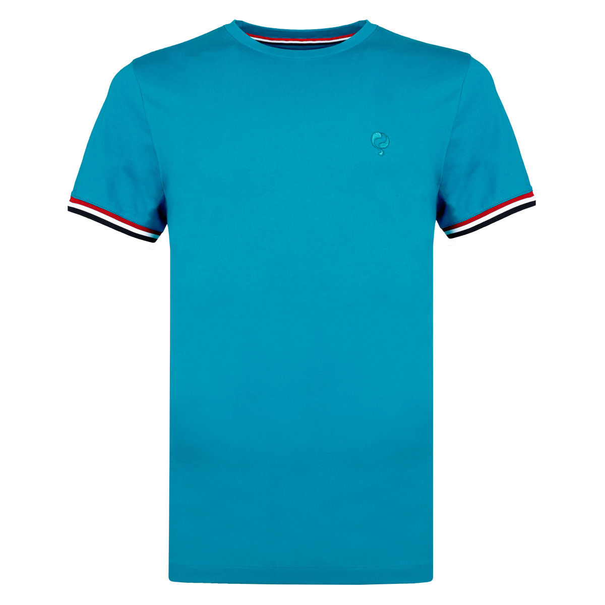 Heren T-Shirt Katwijk - Aqua Blauw -