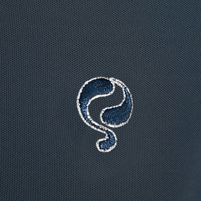 Heren Polo Stroke - Jeans Blauw