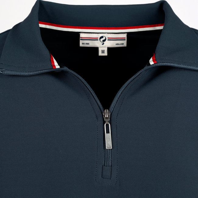 Heren Polo Stroke - Jeans Blauw