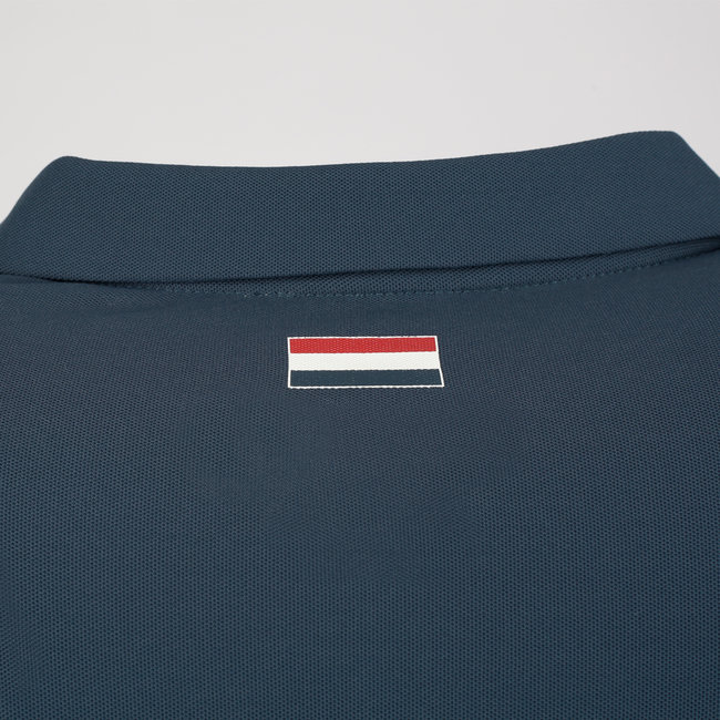 Heren Polo Stroke - Jeans Blauw