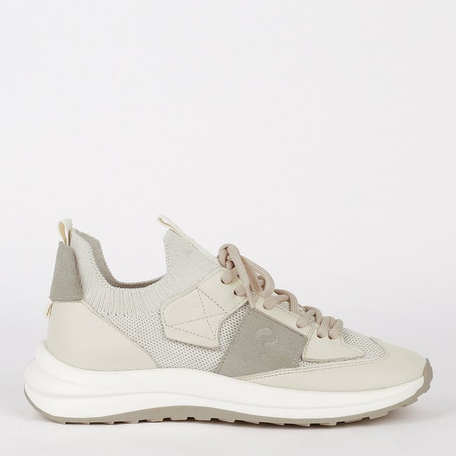 Q1905 Dames sneaker Leersum  -  Taupe