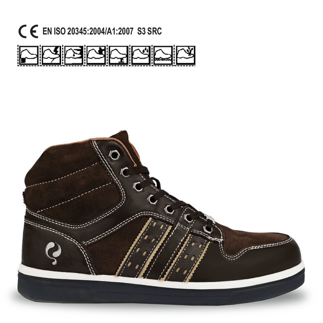 Q1905 Safety shoe Olympic mid QS0100 - Dark Brown