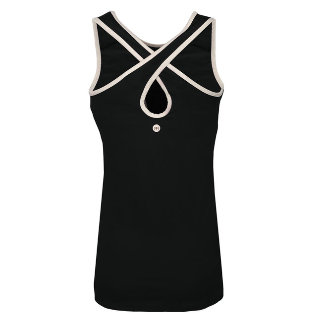 Women's Tank Top Brush Q Blue Graphite White