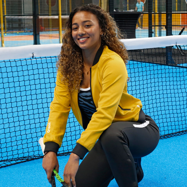 Women's Q Reversible Jacket Melbourne W - Print BG/China Blue + Sulfur