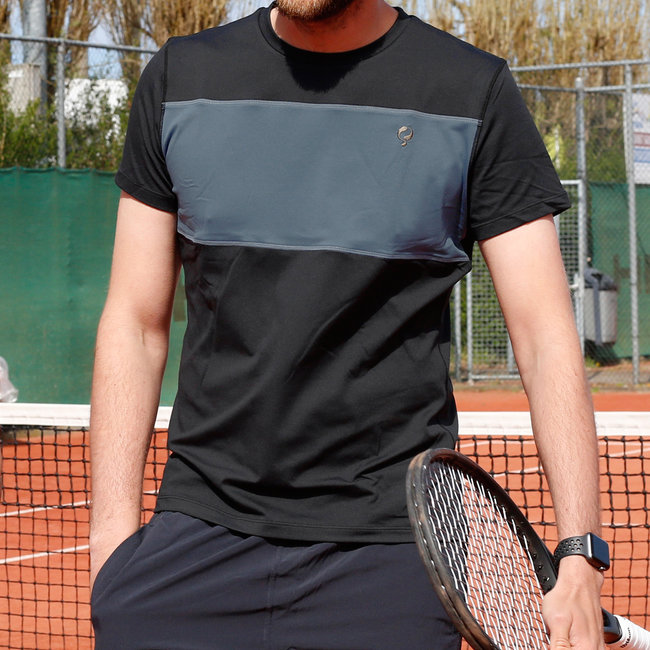 Heren Q tee Rosmalen - Blue Graphite/China Blue