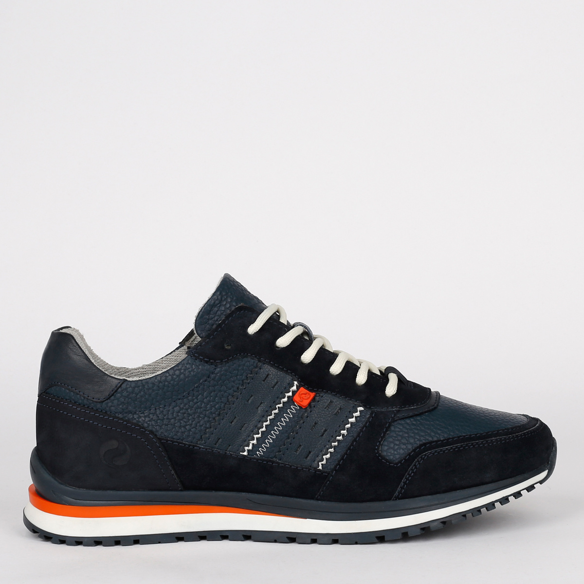 Heren Sneaker Heerlen | Donkerblauw/Oranje