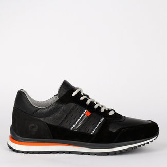 Q1905 Heren Sneaker Heerlen - Zwart/Oranje