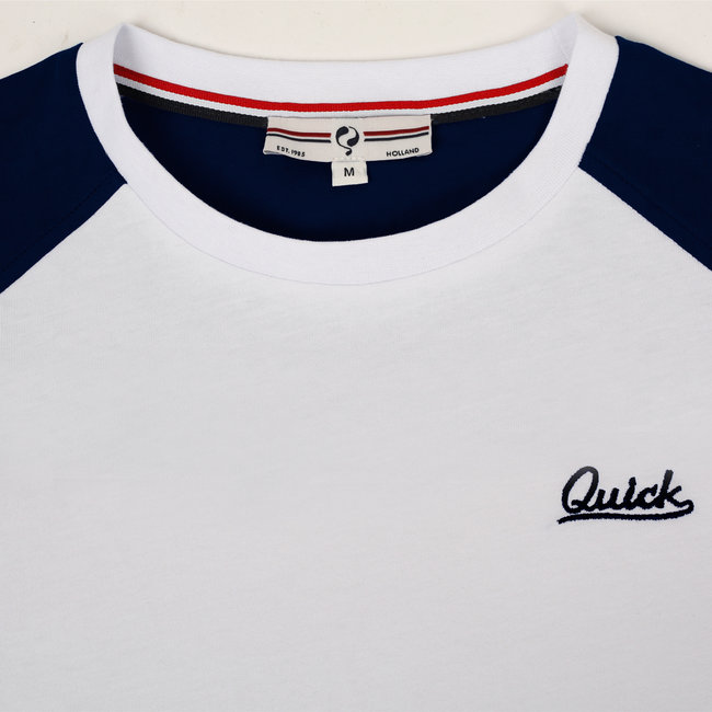 Heren T-shirt Strike - Wit/Donkerblauw