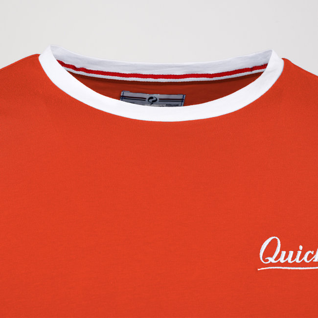 Heren T-shirt Captain - Koraalrood/Wit