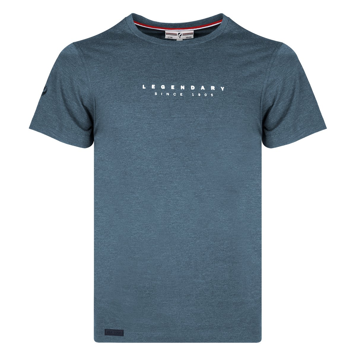 2 voor €59 | Heren T-shirt Duinzicht | Denimblauw