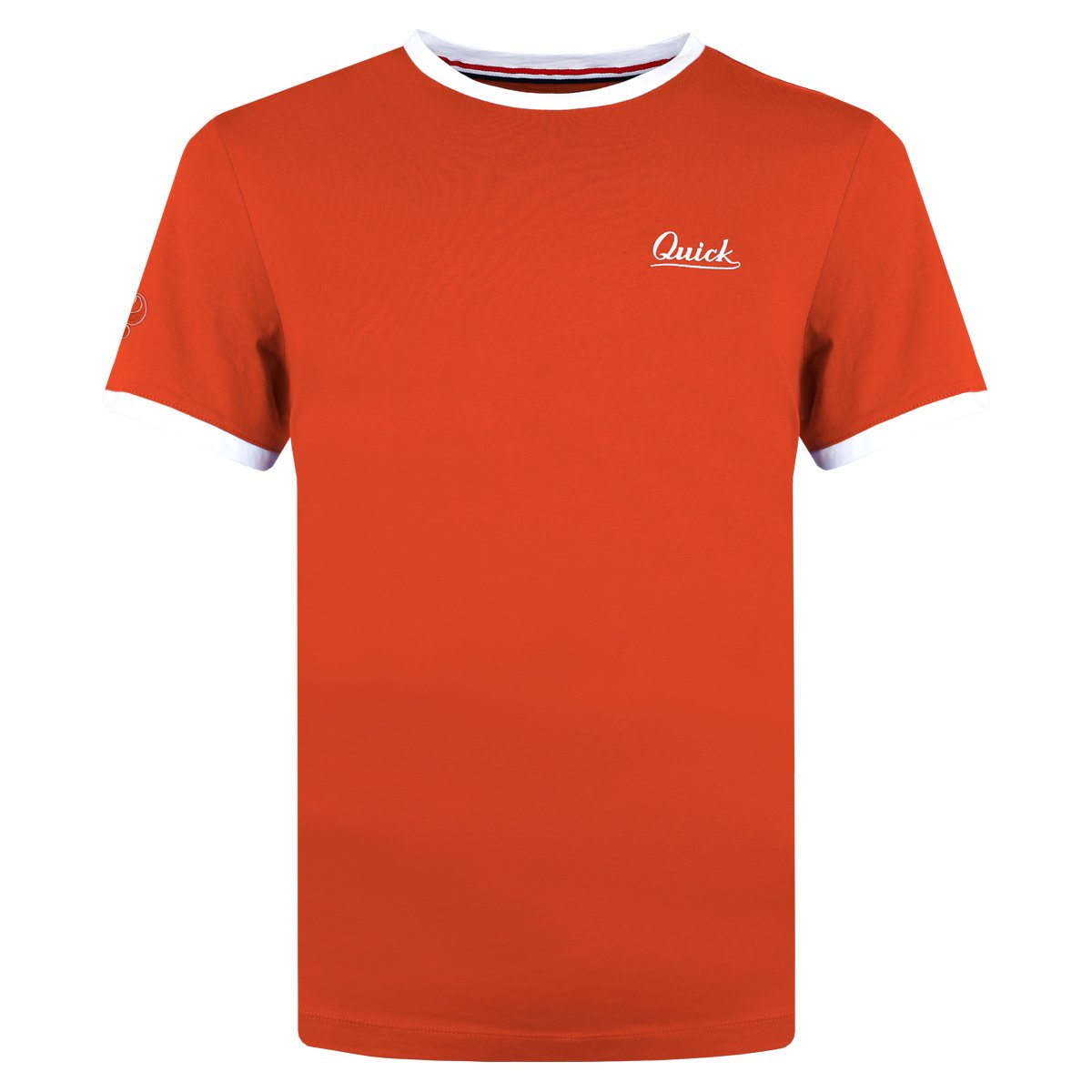 2 voor €59 | Heren T-shirt Captain | Koraalrood/Wit