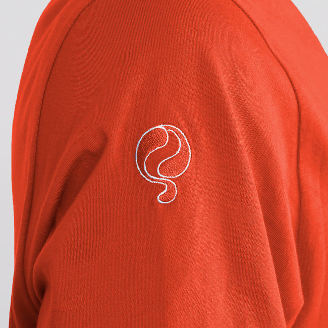 Men's T-shirt Captain PP - Coral Red/White