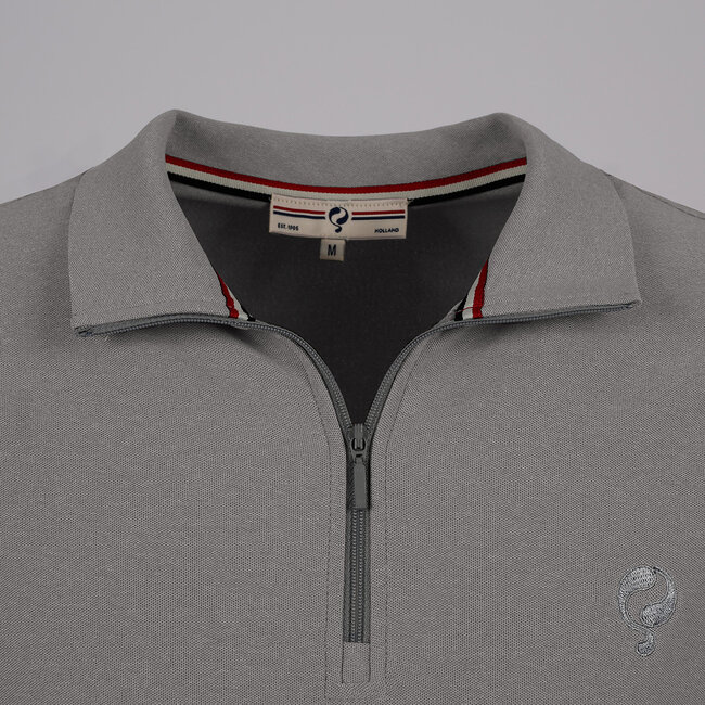 Heren Polo Stroke - Middengrijs