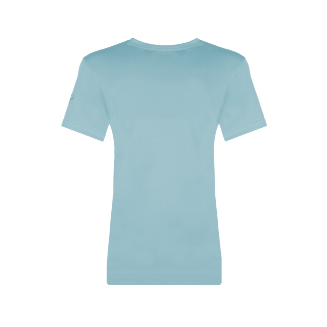 Dames T-shirt Parel - Wolkenblauw/Zalmroze