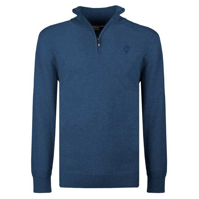 Heren Trui Kralingen - Denim Blauw Melange