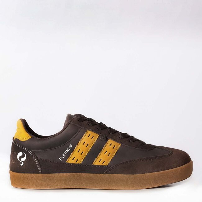 Men's Sneaker Platinum - Darkbrown/Yellow/Crepe