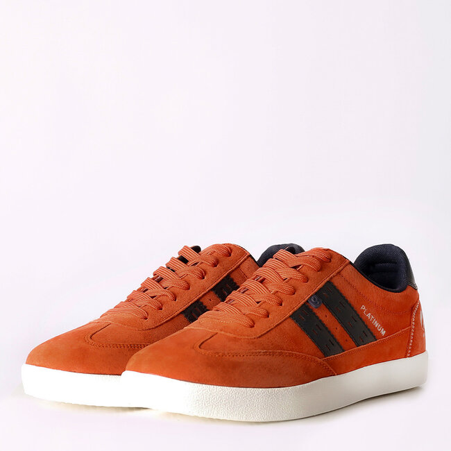 Heren Sneaker Platinum - Herfstoranje/Donkerblauw/Wit