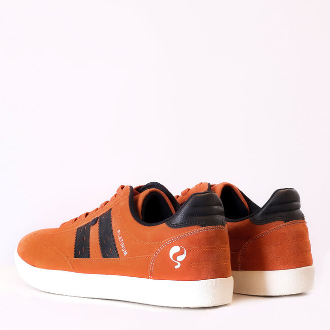 Heren Sneaker Platinum - Herfstoranje/Donkerblauw/Wit