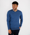 Q1905 Men's Pullover Heemskerk- Denim Blue Melange