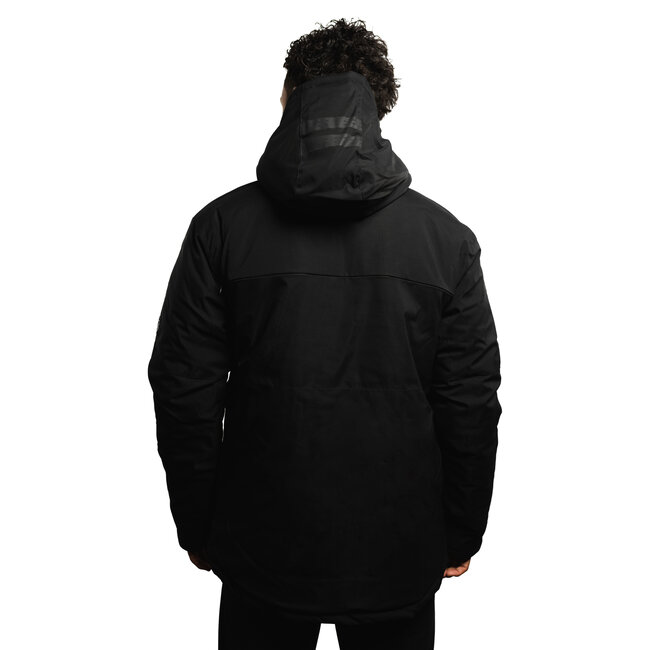 Heren Padded Jacket Evergreen - Zwart/Wit