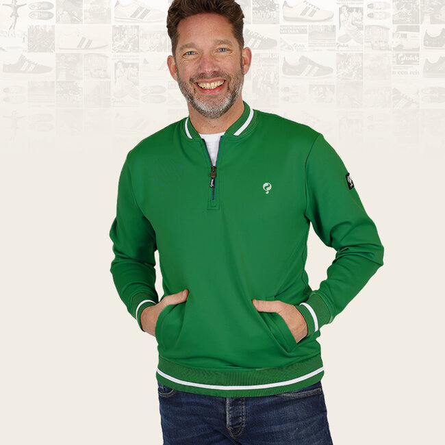 Heren  Scuba half zip trui Mill - Helder Groen