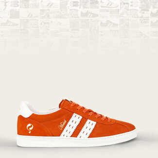 Q1905 Heren Sneaker Medal - Oranje/Wit