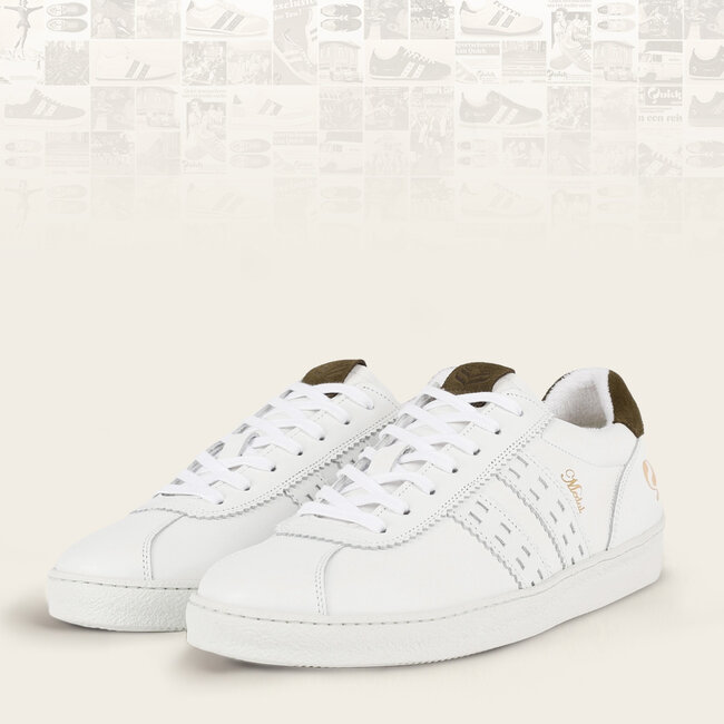 Heren Sneaker Medal - Wit/Legergroen