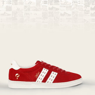 Q1905 Heren Sneaker Medal - Rood/Wit