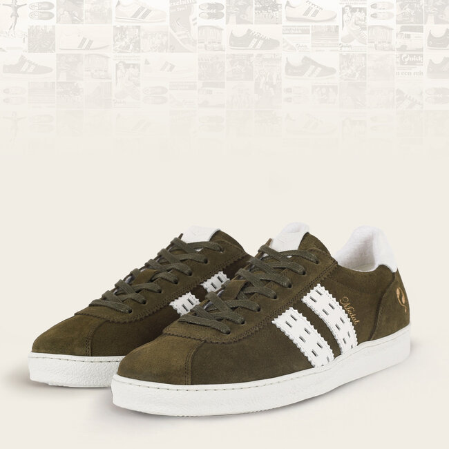 Men's Sneaker Medal - Army Green/White