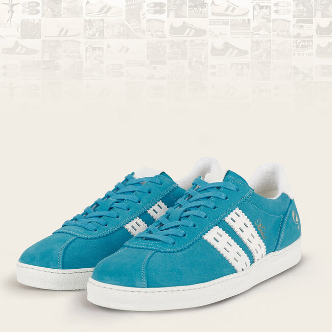 Heren Sneaker Medal - Aqua Blauw/Wit