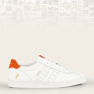 Q1905 Heren Sneaker Medal - Wit/Oranje