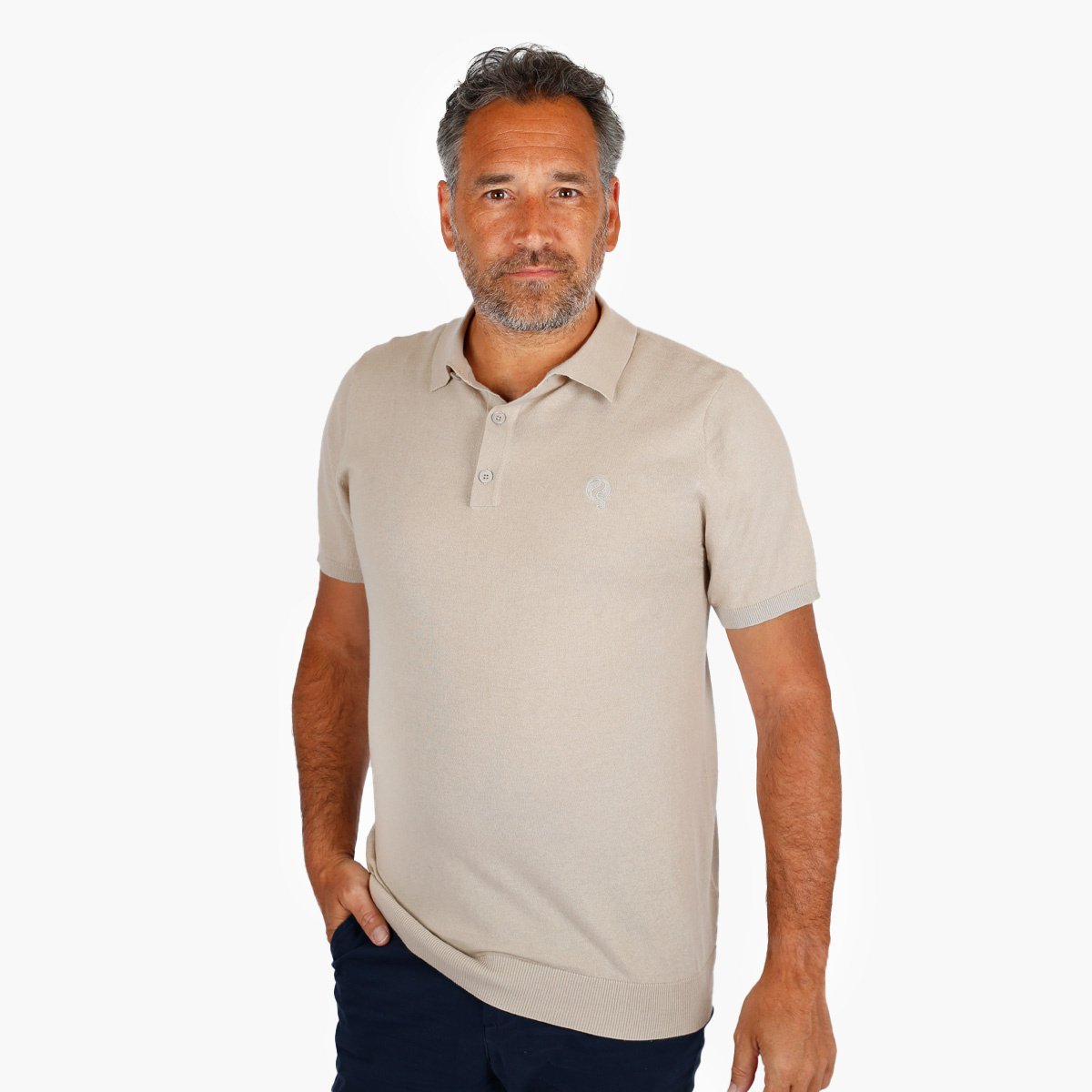 2 voor €99 | Heren Polo Hessum | Licht Beige